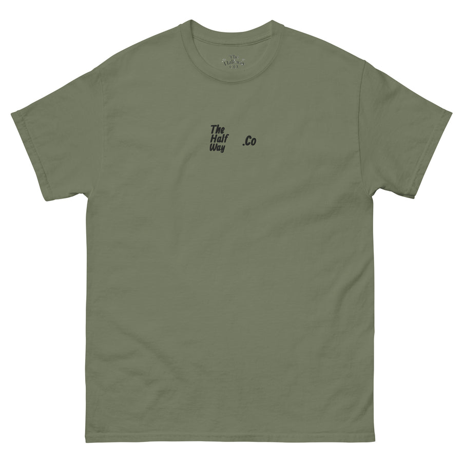 split t-shirt rear view